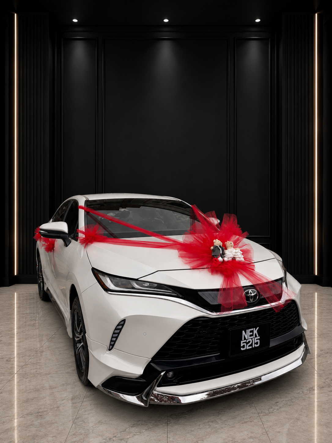 Car Decoration — Car Decoration Look 04 | Gold Lady Palace Seremban gown rental