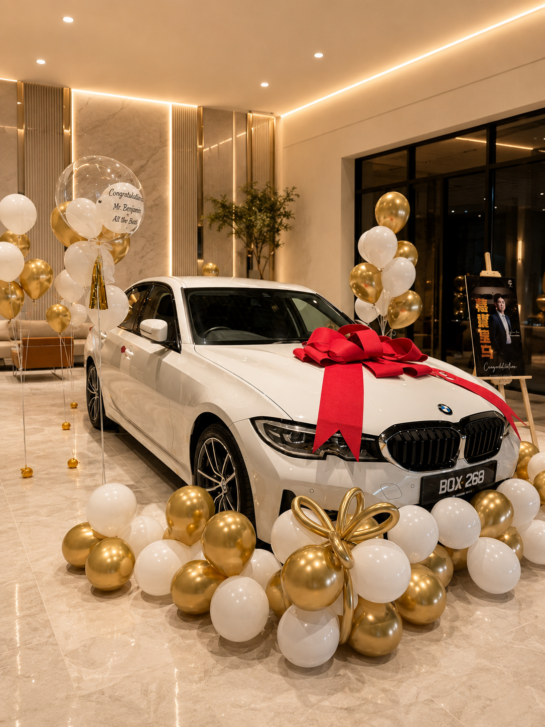 Car Decoration — Car Decoration Look 06 | Gold Lady Palace Seremban gown rental