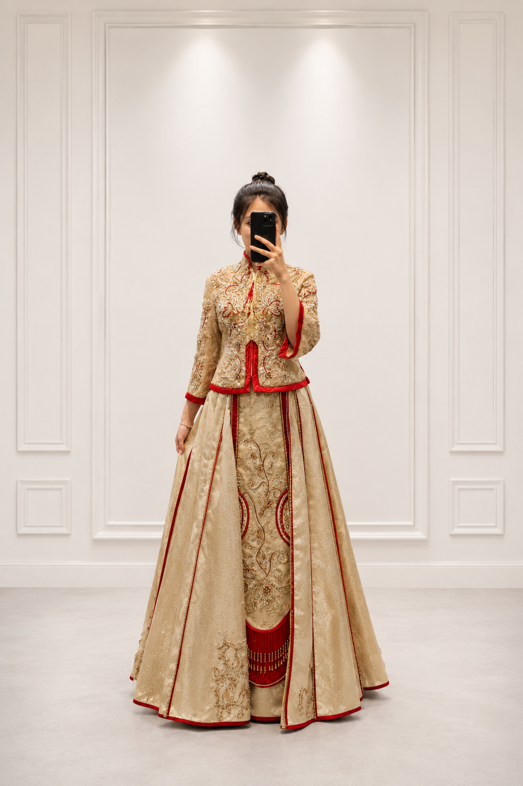 Traditional Chinese Kwa — Kwa Look 02 | Gold Lady Palace Seremban gown rental