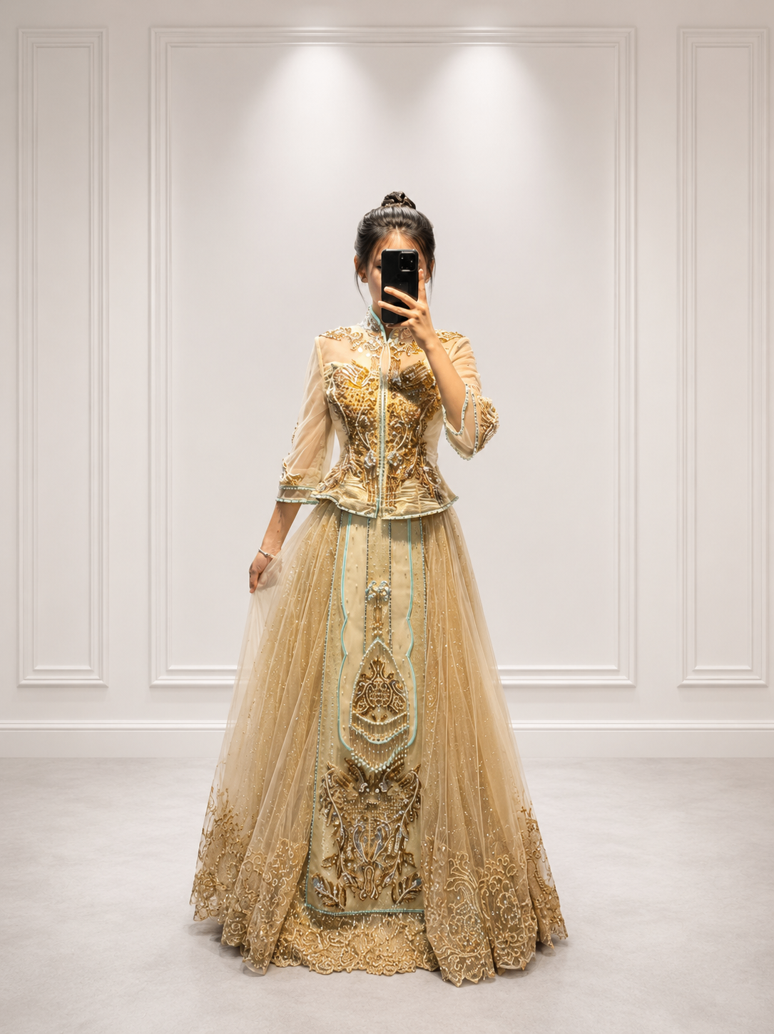 Traditional Chinese Kwa — Kwa Look 06 | Gold Lady Palace Seremban gown rental