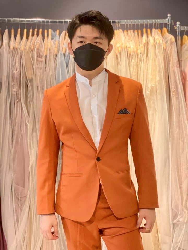Men's Suits — Burnt Orange Suit | Gold Lady Palace Seremban gown rental